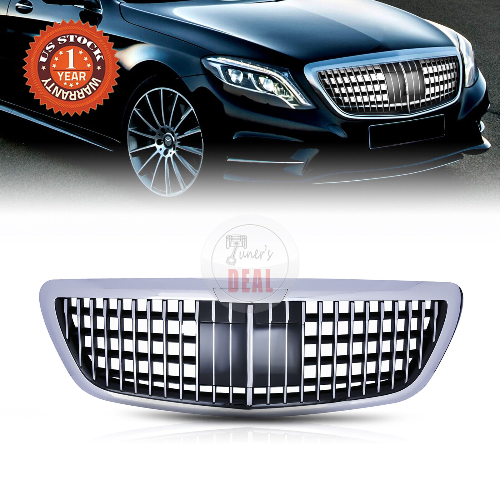 Chrome Front Grille Maybach Style For 2013-2020 Mercedes S class W222 S400 S550