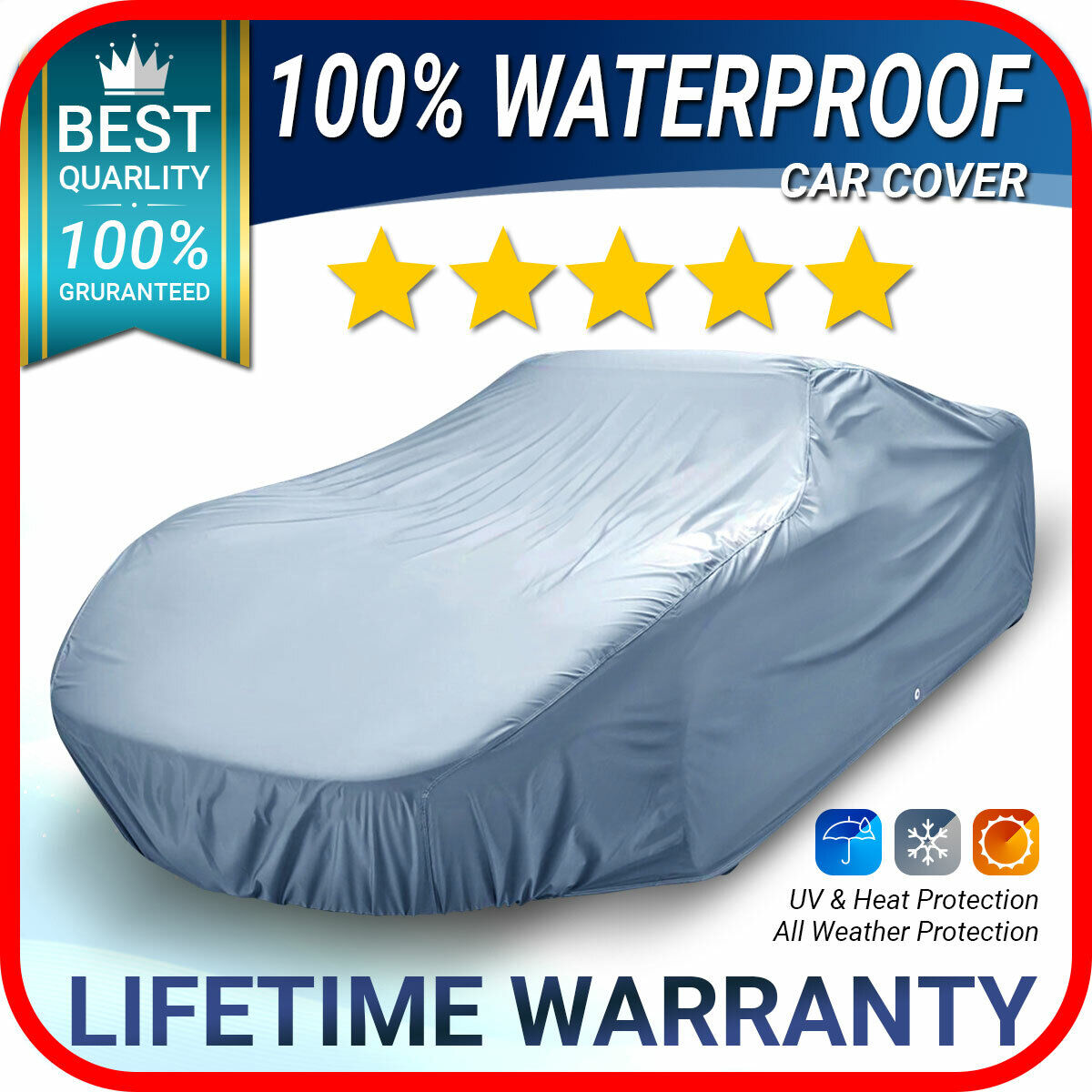 Fits PONTIAC [OUTDOOR] CAR COVER ☑️ All Weather ☑️ 100% Waterproof ✔