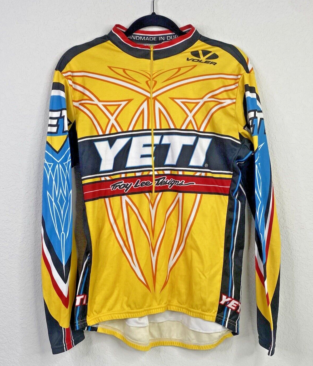 Troy Lee Designs BMX Motocross Jersey Adult Small Yellow Racing Cycling Shirt