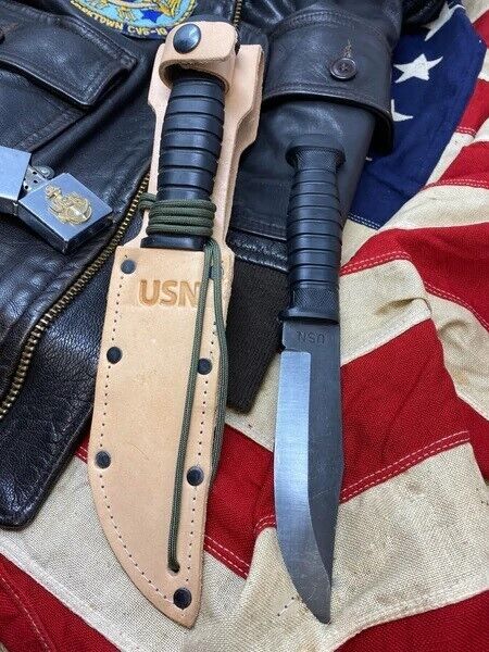 Genuine US Navy Mark 1 Deck Knife w/ Sheath + Lifetime Warranty + Made in USA