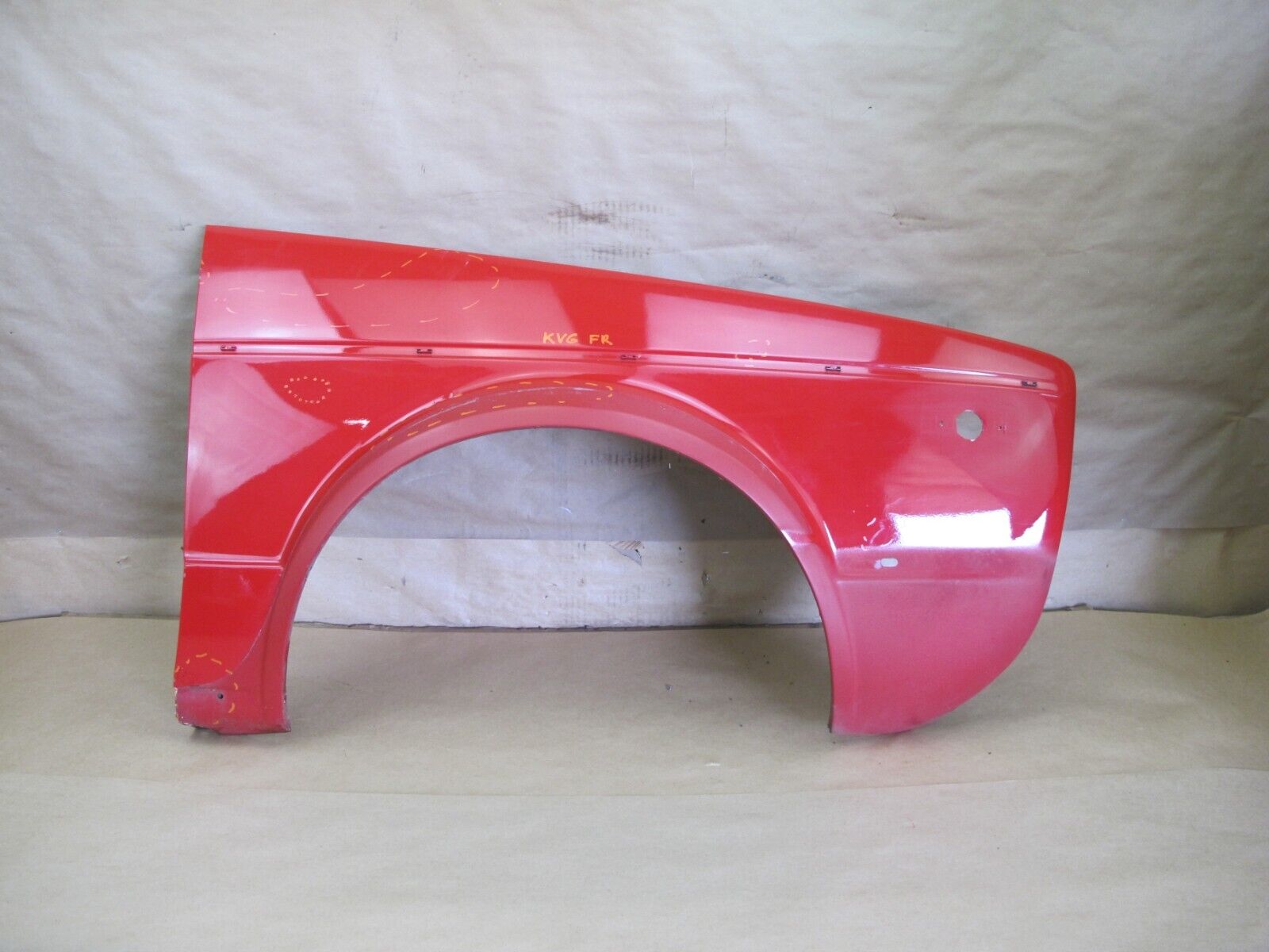 🥇88-93 VW GOLF MK1 CABRIOLET FRONT RIGHT FENDER SHELL COVER PANEL RED OEM