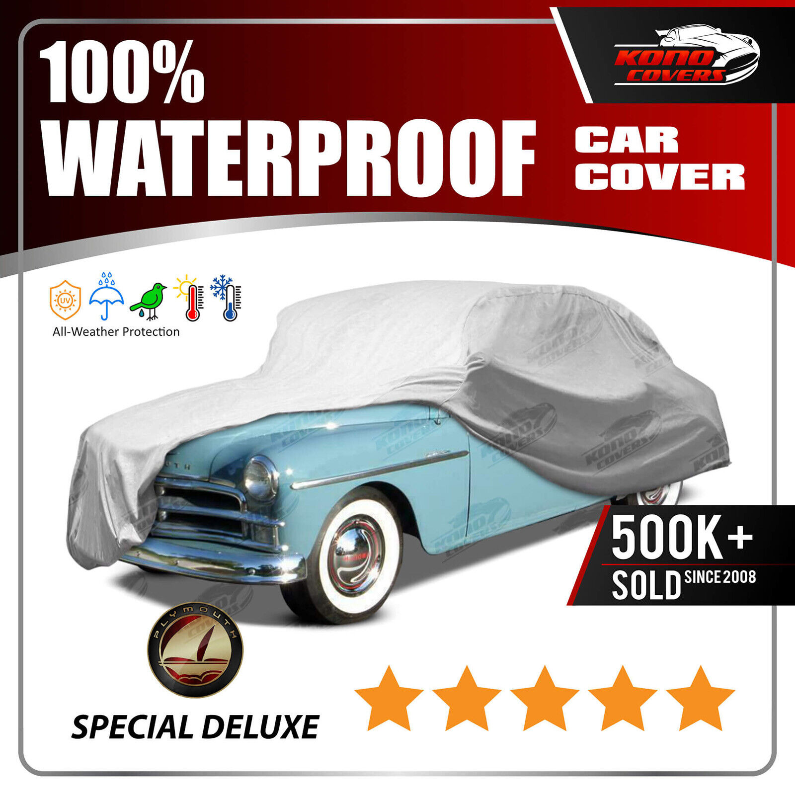 PLYMOUTH SPECIAL DELUXE 2-Door 1946-1950 CAR COVER - 100% Waterproof