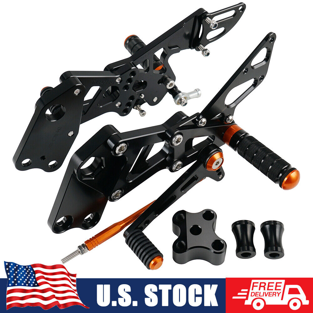 NiceCNC Adjustable Rearsets Footrests Foot Pegs for KTM RC 125/200/390 2014-2021