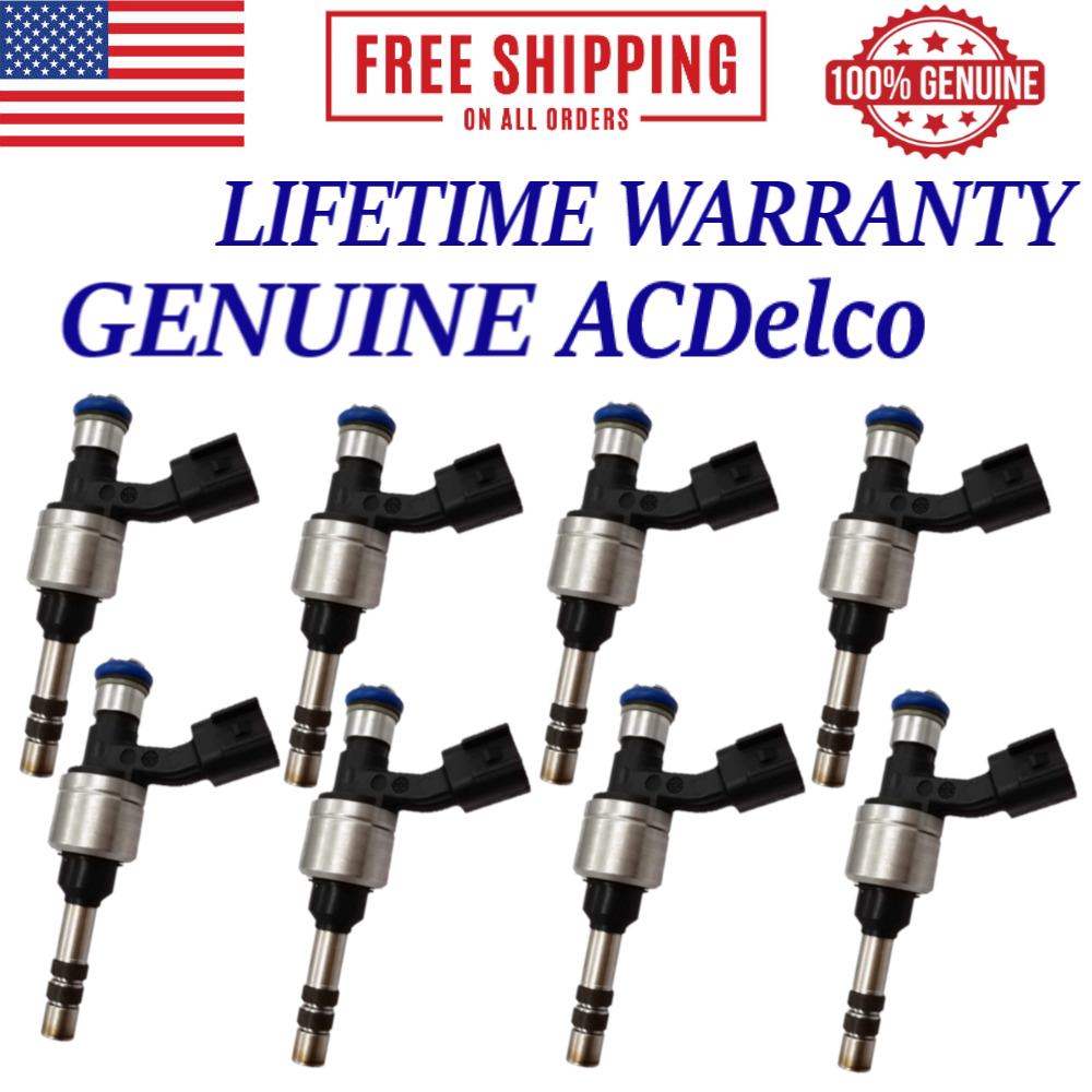 8pcs GENUINE ACDelco Fuel Injectors For 2010-2011 Cadillac CTS 6.2L V8 #12629927