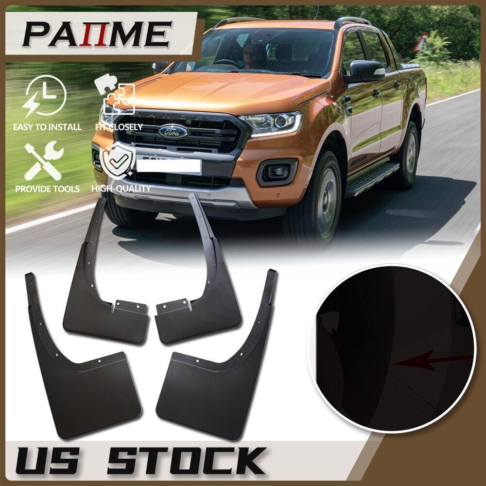 4 Pcs Mud Flaps For 2011 - 2018 Ford Ranger T6 Front & Rear Splash Mud Guards