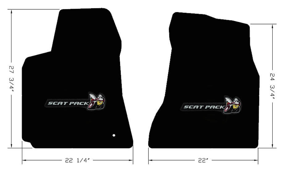 NEW BLACK Carpet FLOOR MATS 2011 - 2021 Dodge Challenger Scat Pack
