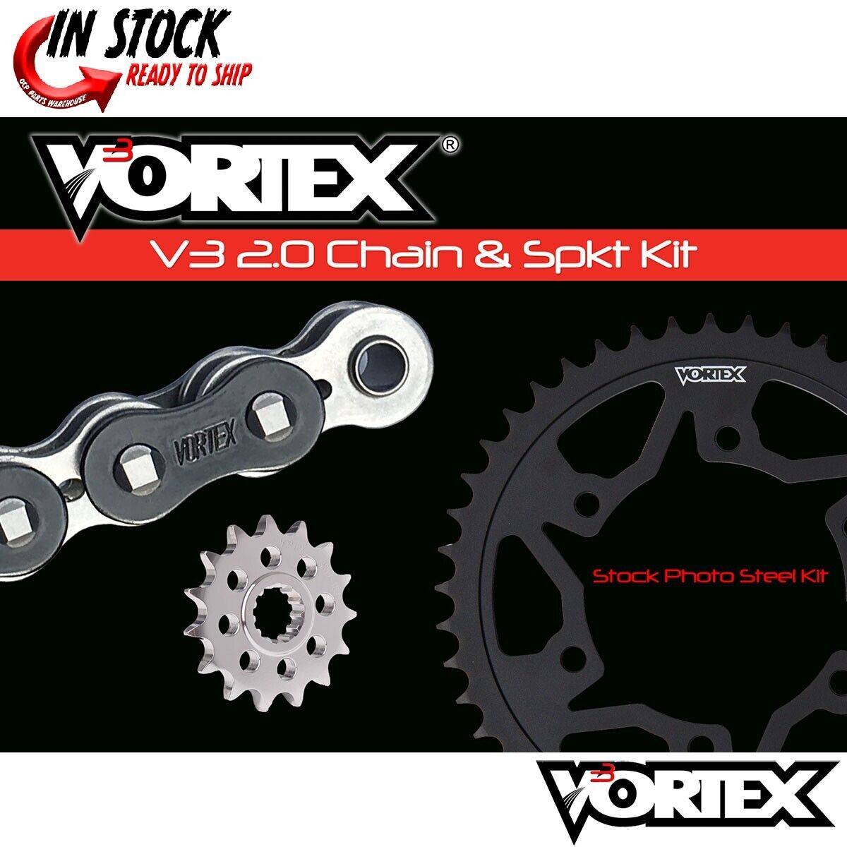 Vortex 520 Chain and Sprocket Kit 15-45 Tooth CK6288 For Suzuki GSX-R600 06-10