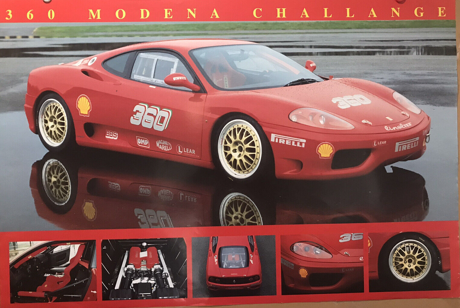 Ferrari 360 Modena Challenge Extremely Rare Stunning Car Poster Own It WOW