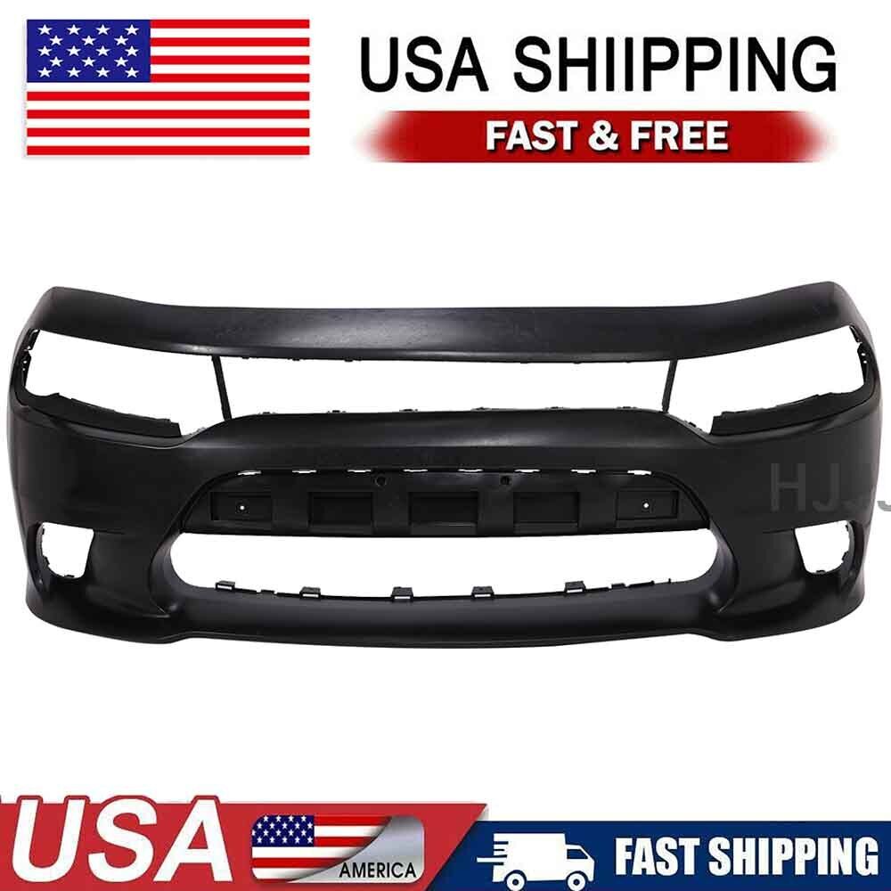NEW Primered Front Bumper Cover Fascia for 2015-2023 Dodge Charger w/ Hood Scoop