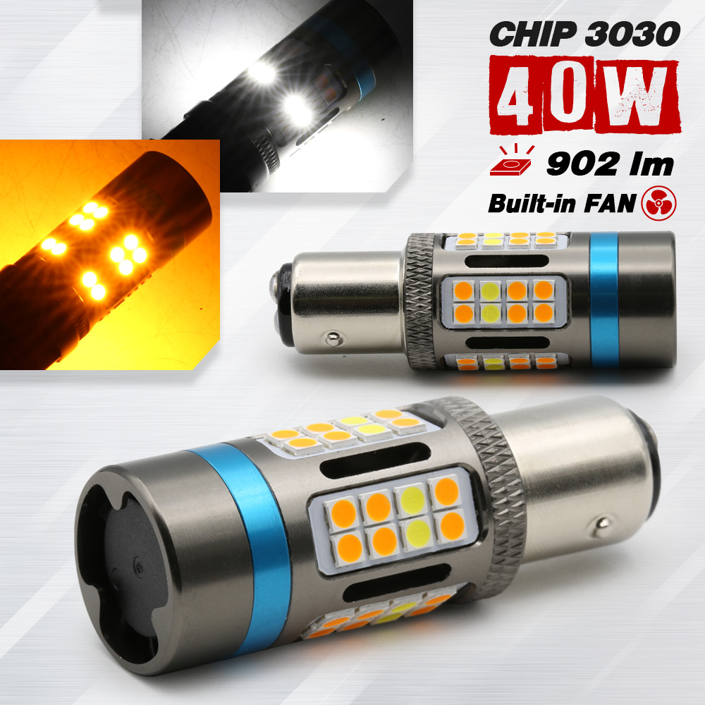 2x 1157 2357 LED Front Blinker Switchback Turn Signal Light Bulbs NO Hyper Flash