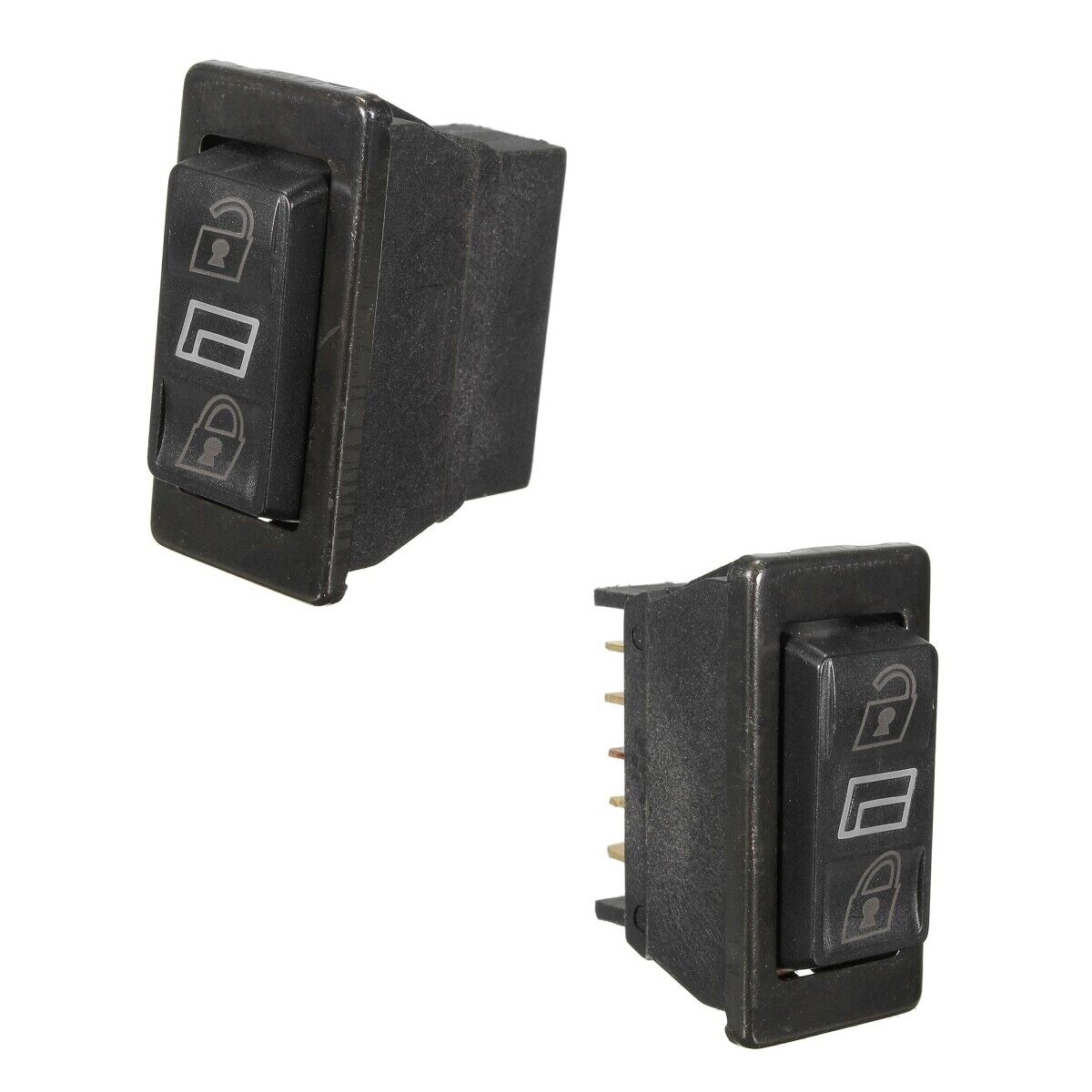 2x Universal Car Power Door Lock/Unlock Switch Spring Return Hoist 5-Pin DPDT