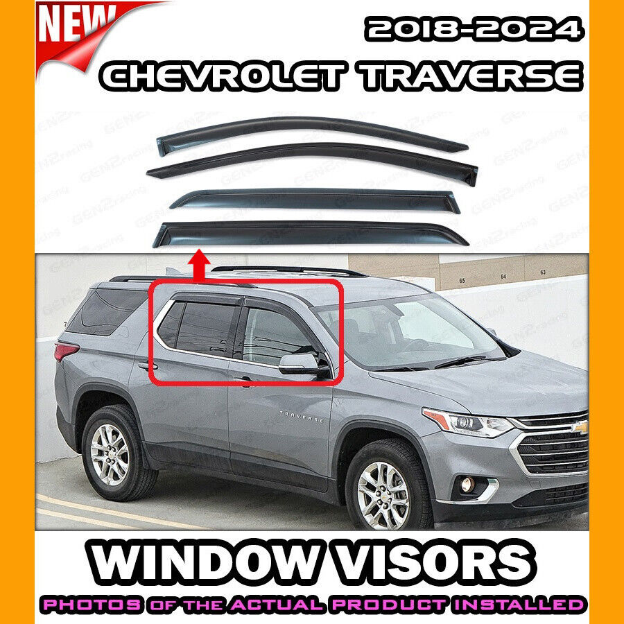 WINDOW VISORS for 2018 → 2023 Chevrolet Traverse / DEFLECTOR VENT SHADES