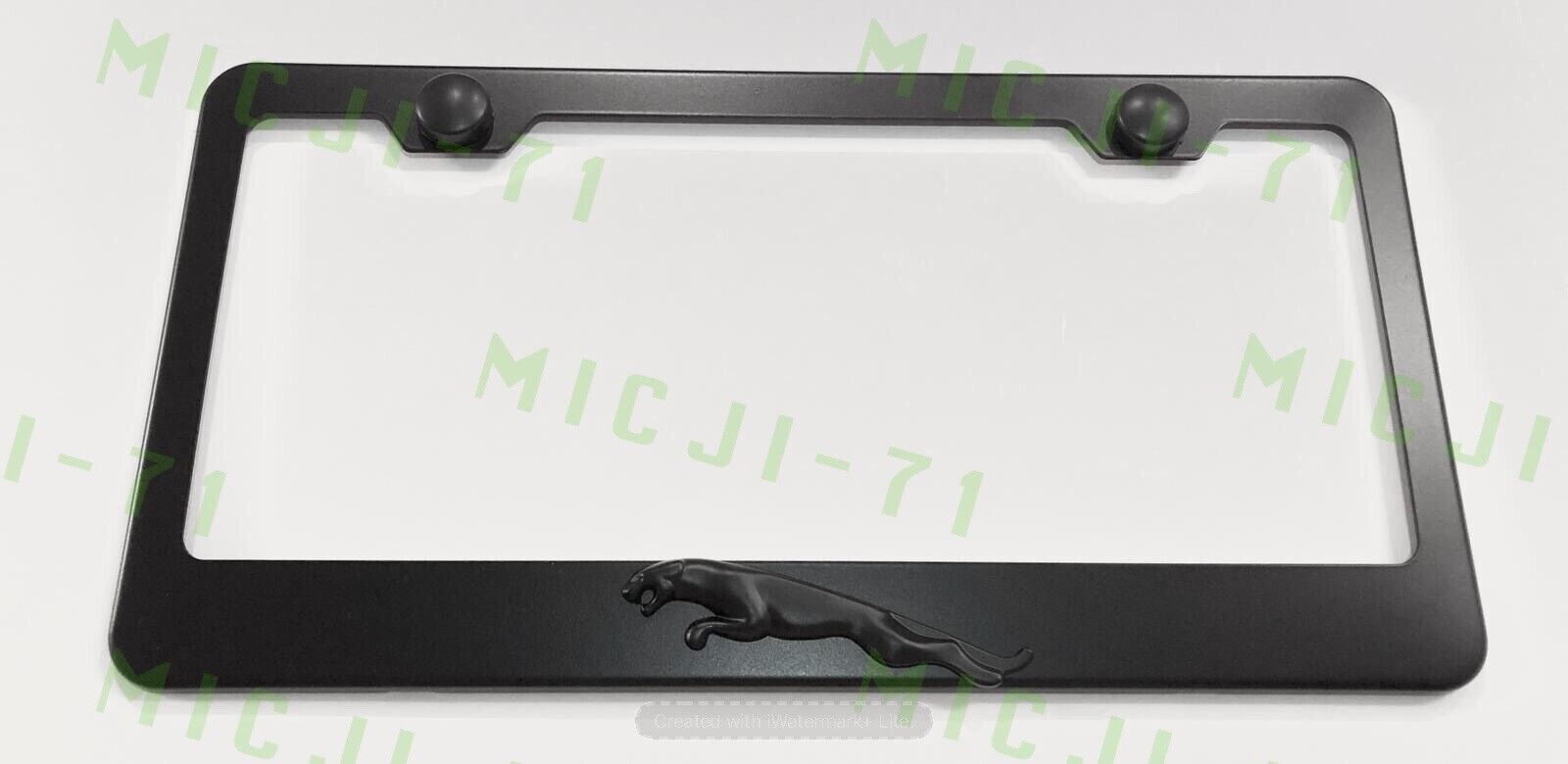 3D Jaguar Emblem Stainless Steel License Plate Frame Rust Free