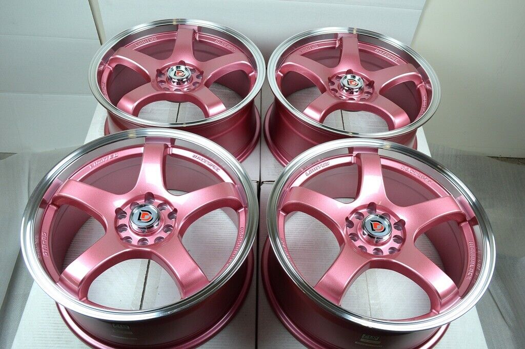 17 pink wheels rims Civic Corolla Soul Optima Matrix TC Accord TSX 5x100 5x114.3
