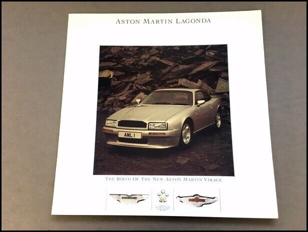 1989 1990 Aston Martin Virage Coupe BIG SIZE Car Sales Brochure Catalog