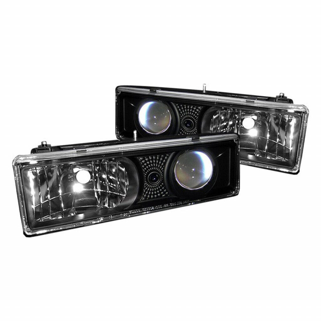 Spyder For Chevy Tahoe 1995-1999 Projector Headlights Pair Black High 9005