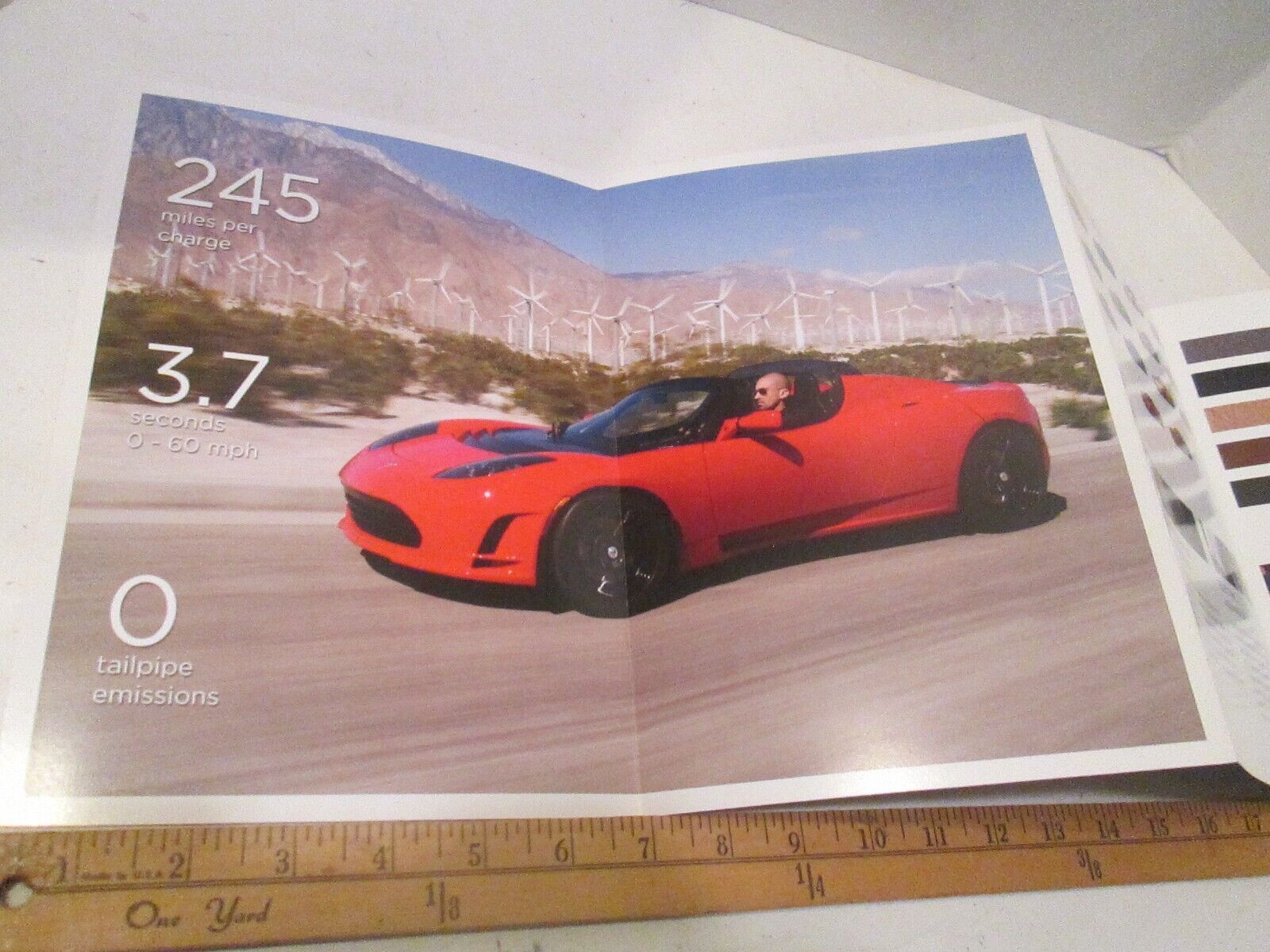 Tesla Roadster and Roadster Sport sales brochure Stored for Years Condition