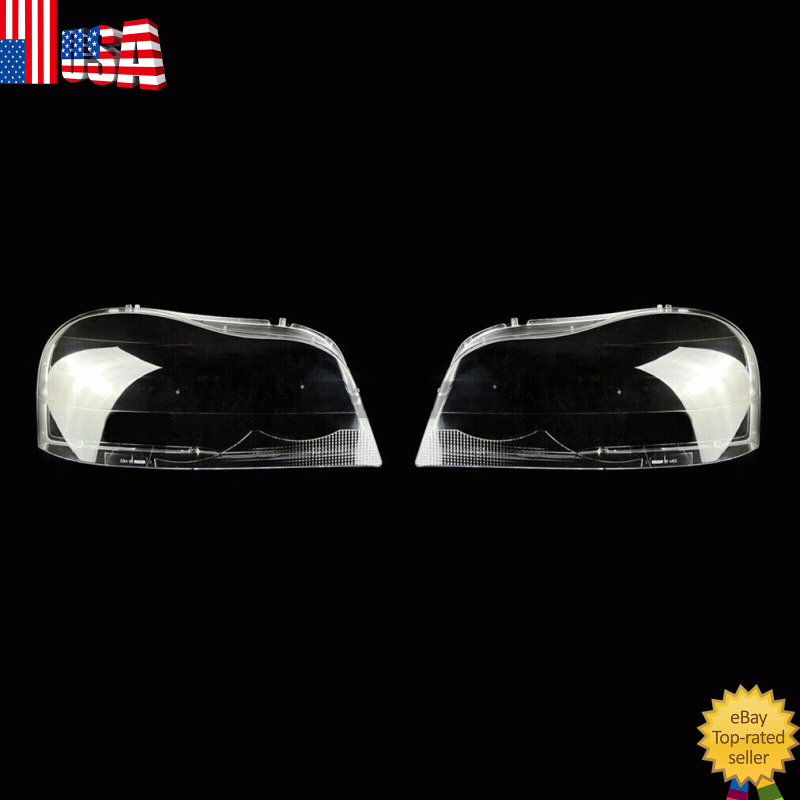 For Volvo XC90 2004-2013 Headlight Lens Replacement Cover LEFT+RIGHT Lampshade