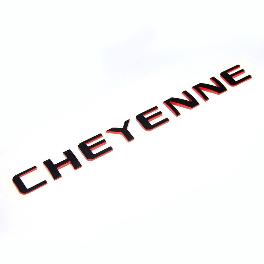1 CHEYENNE Redline  Emblem Badge F1 letter 3D Chevrolet Original Red Line