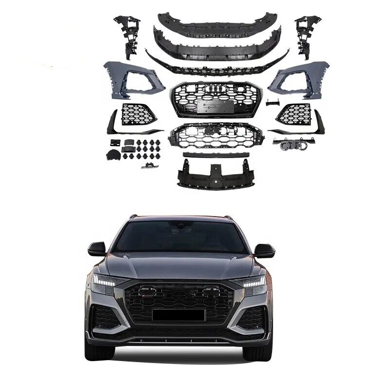 RS RSQ8 Style Front Bumper Set Body Kits for Audi Q8 / SQ8 PP Material