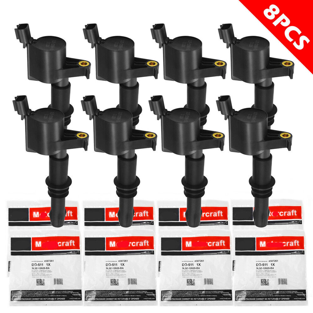 8Pcs OEM Motorcraft DG511 Ignition Coils Pack Fit 04-08 Ford F150 Expedition