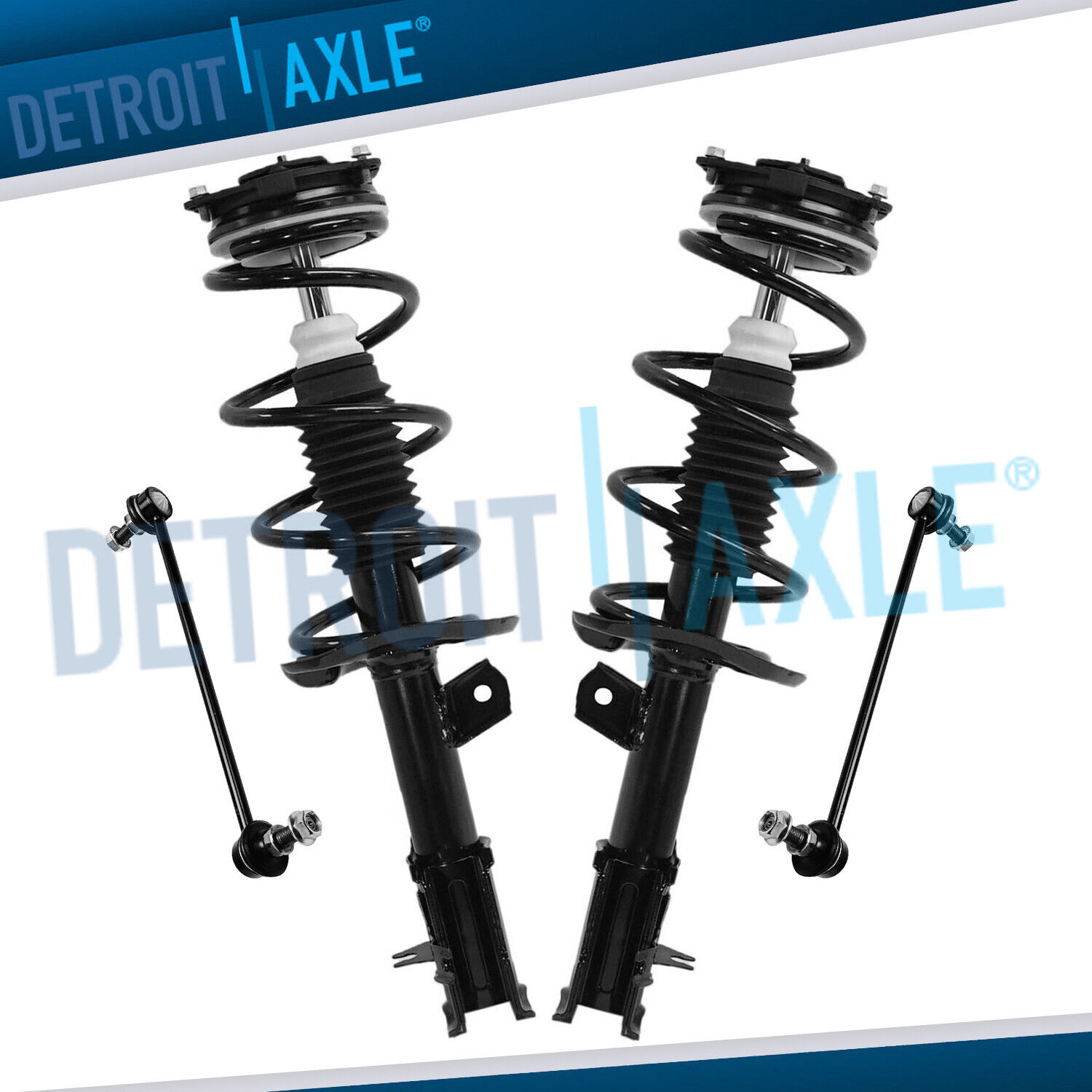 AWD Front Complete Struts w/ Coil Spring Sway Bars Kit for Nissan Rogue Select