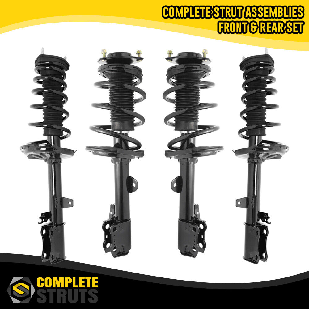 Front & Rear Complete Strut & Spring Assemblies for 2013-2016 Toyota Venza FWD