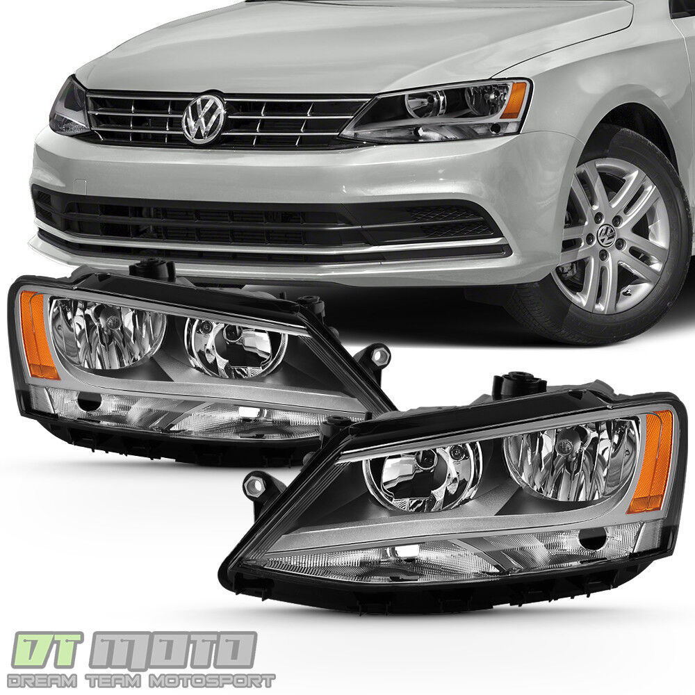 2011-2018 Volkswagen Jetta Headlights Headlamps Factory Halogen Model Left+Right