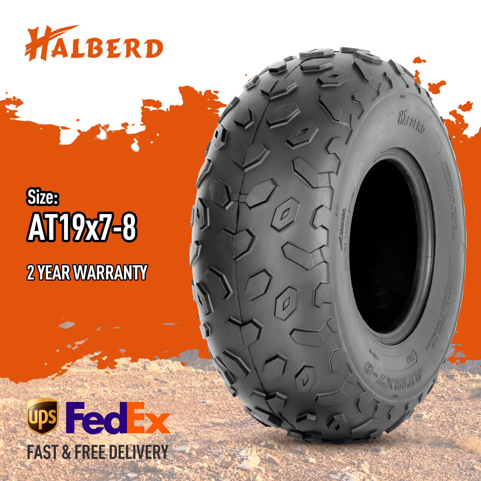 19x7-8 ATV Tires Heavy Duty Tubeless 4Ply 19x7x8 19 7 8 All Terrain Replacement