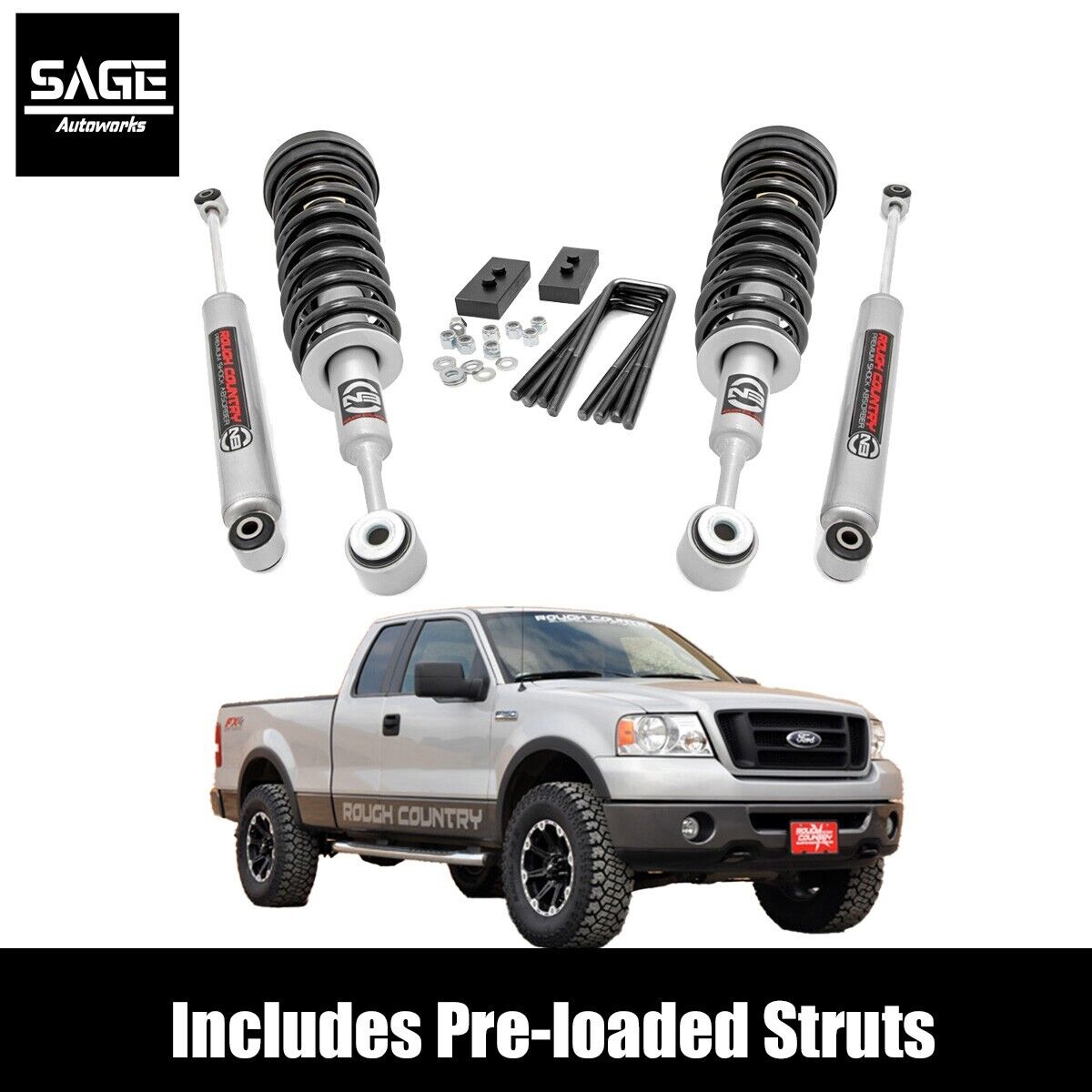 2.5 Inch Lift for 04-08 F-150 With N3 Struts