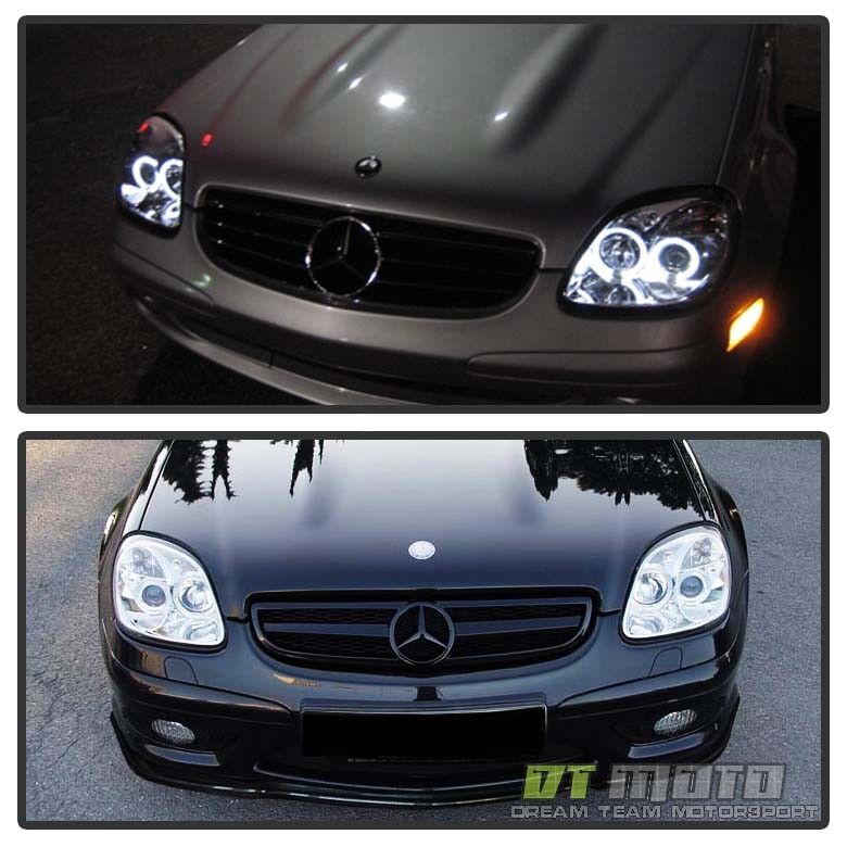 1998-2004 Mercedes Benz R170 SLK230 SLK200 SLK320 LED Halo Projector Headlights