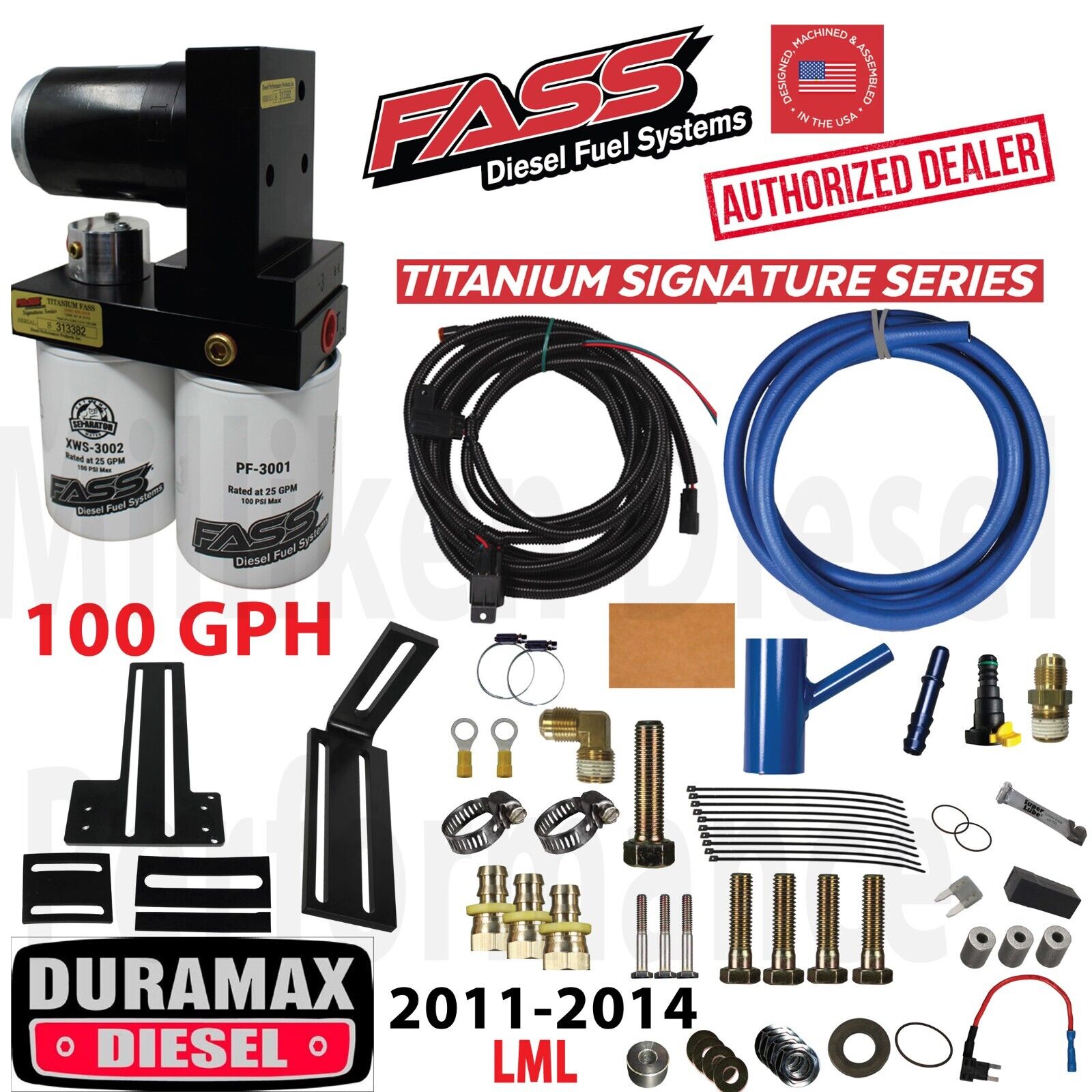 FASS Titanium 100GPH Fuel Lift Pump System 11-14 Duramax Diesel Chevy GMC GM 6.6
