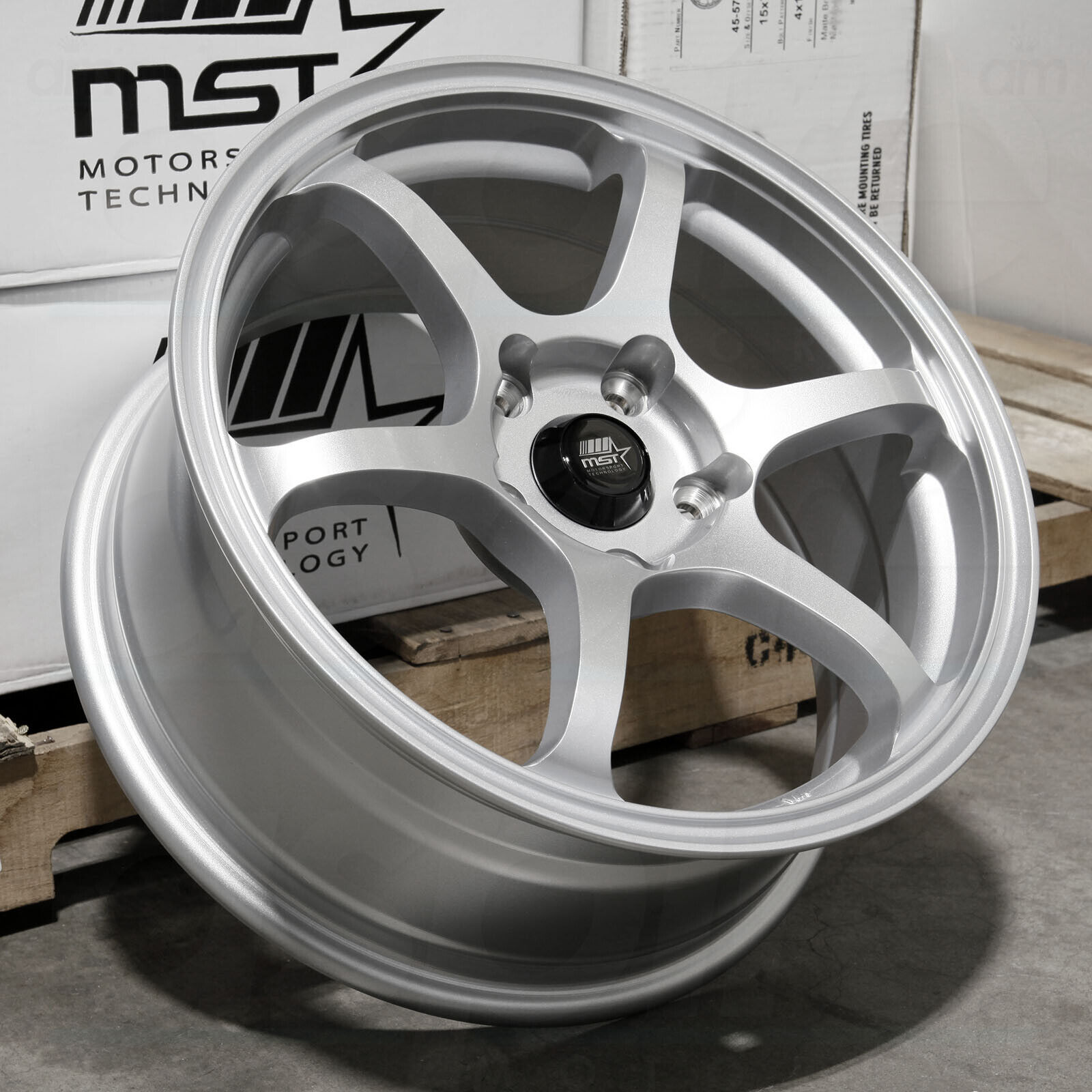 16x7 Glossy Silver Wheels MST MT40 5x114.3 38 (Set of 4)  73.1