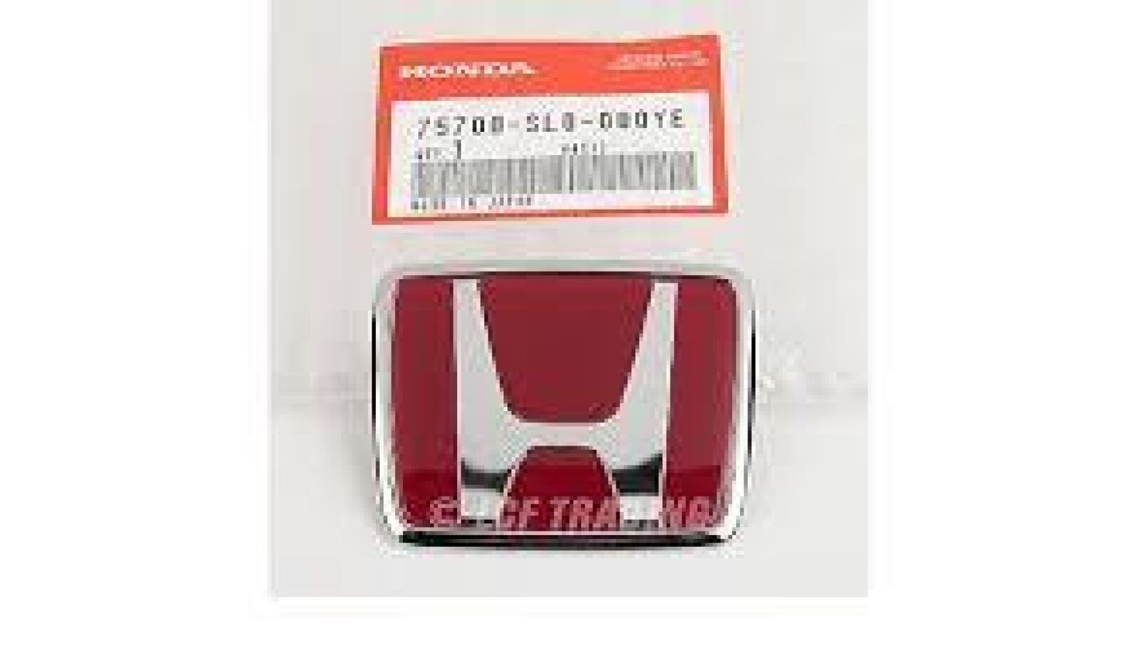 Honda NSX R77 91-01 Front Emblem Monza Red Authentic 75700-SL0-000YE NEW Genuine