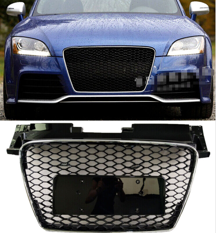 Front bumper black honeycomb Grill grille For AUDI TT TTRS 8J 2008-2014