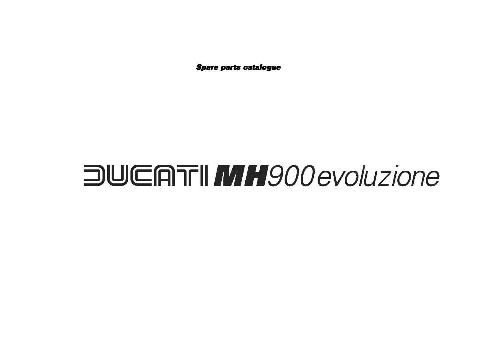 Ducati Parts Manual Book Catalog Chassis & Engine 2001 MH900 Evoluzione