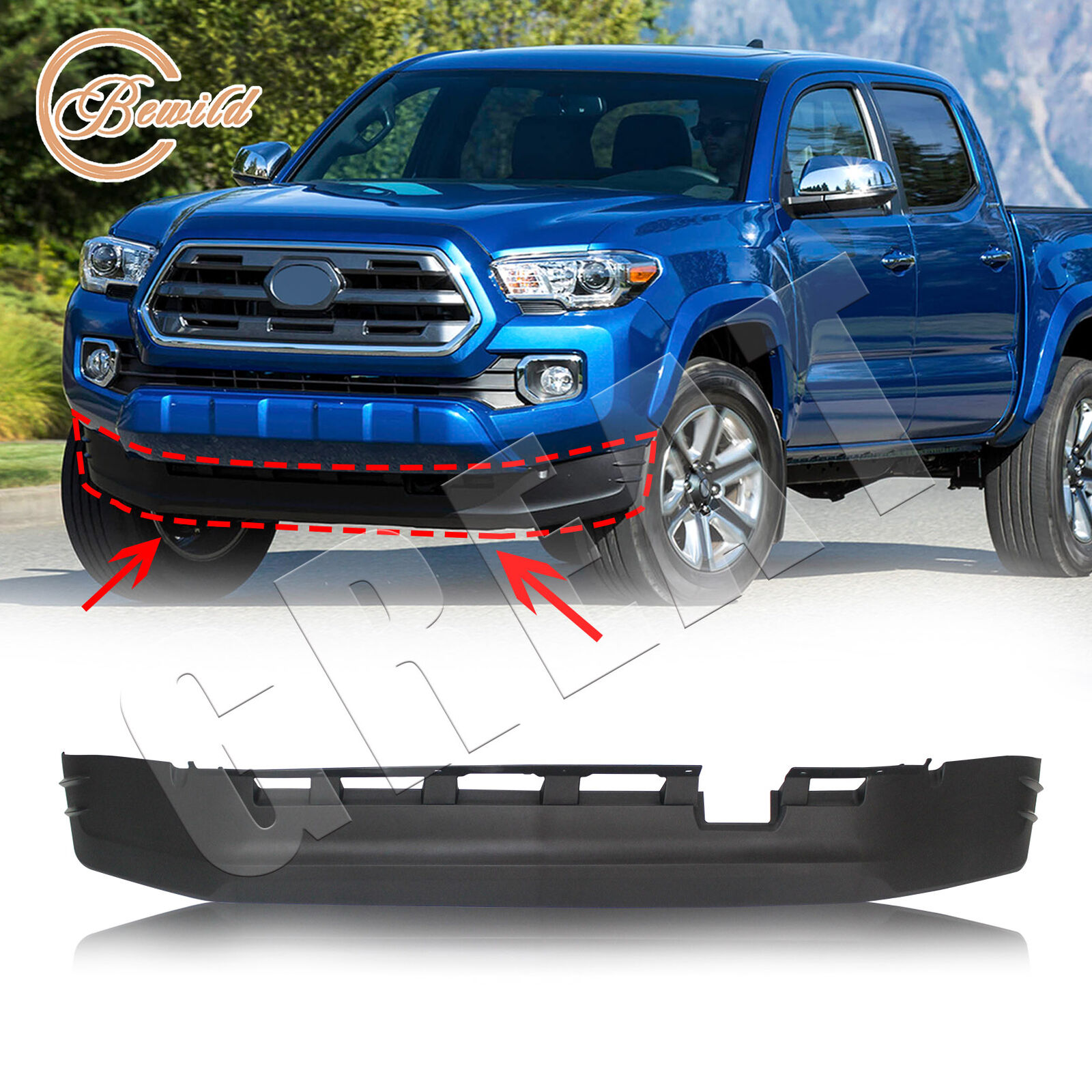Front Bumper Air Dam Deflector for 2016-2020 Toyota Tacoma Pickup TO1093130