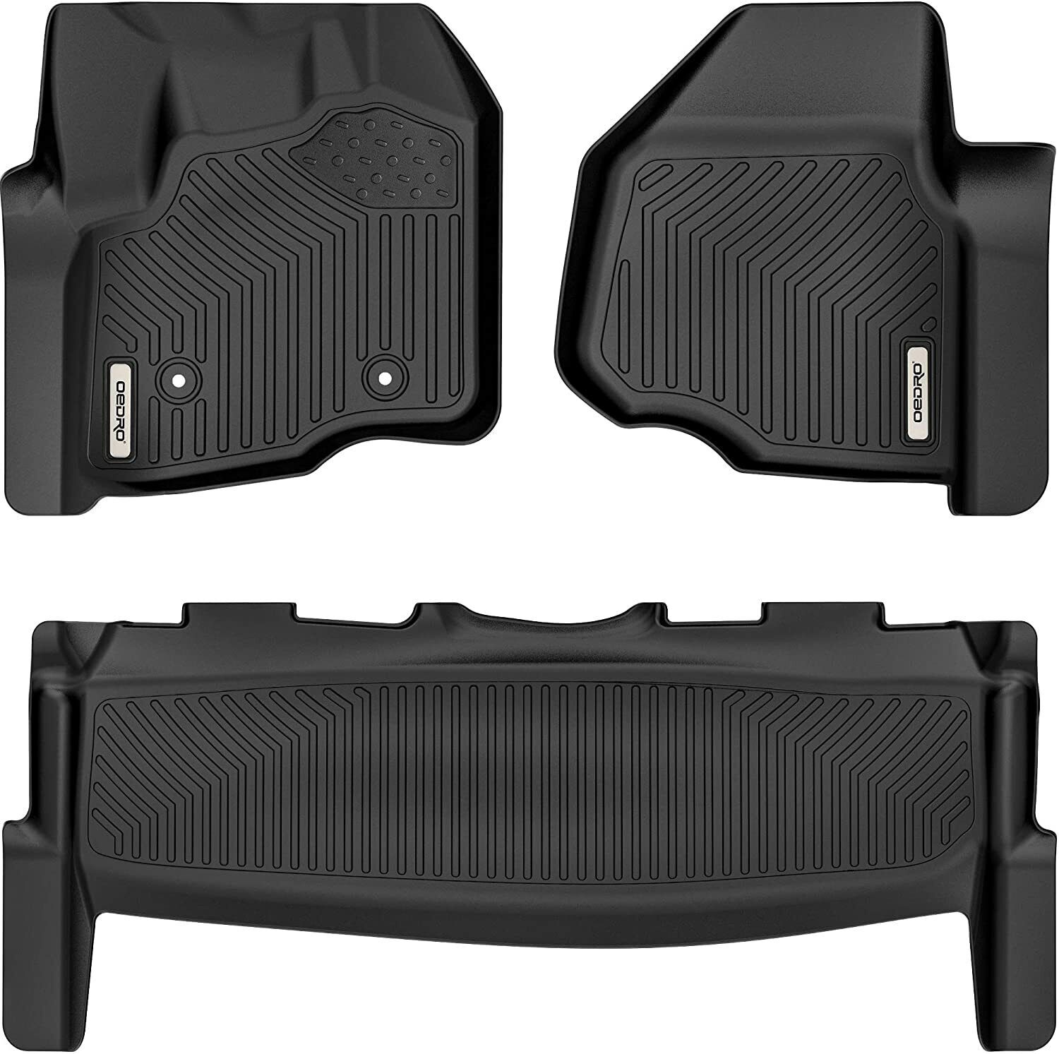 OEDRO Floor Mats TPE Fit for 2012-2016 Ford F-250/F-350/F-450 SuperCrew/Crew Cab