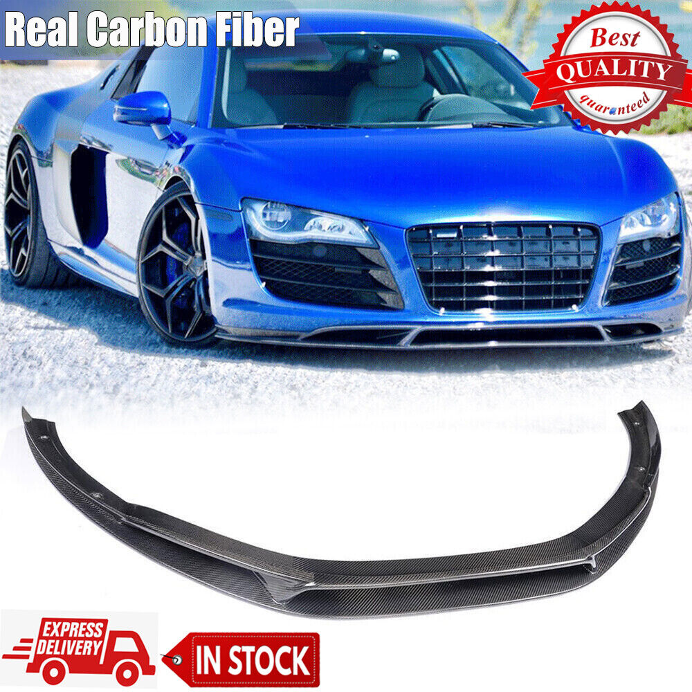 Real Carbon Fiber Front Bumper Lip Chin Spoiler for Audi R8 GT V8 V10 2008-2015