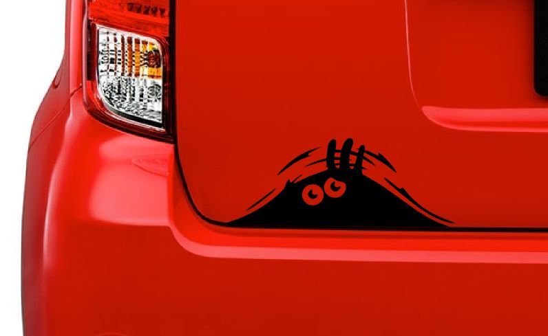 Peeking Monster (F20) Vinyl Decal Sticker Car/Truck Laptop/Netbook Window