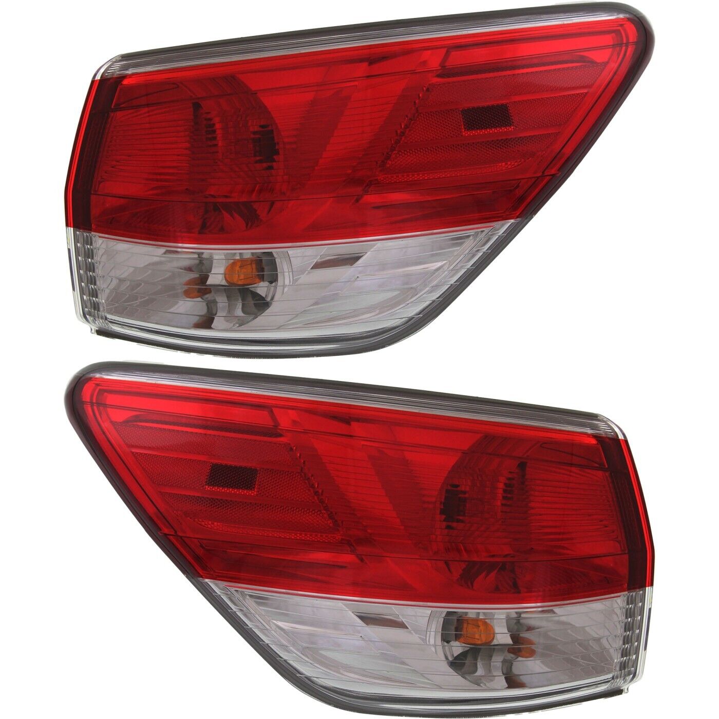 Halogen Tail Light Set For 2013-2017 Nissan Pathfinder Clear/Red w/ Bulbs 2Pcs