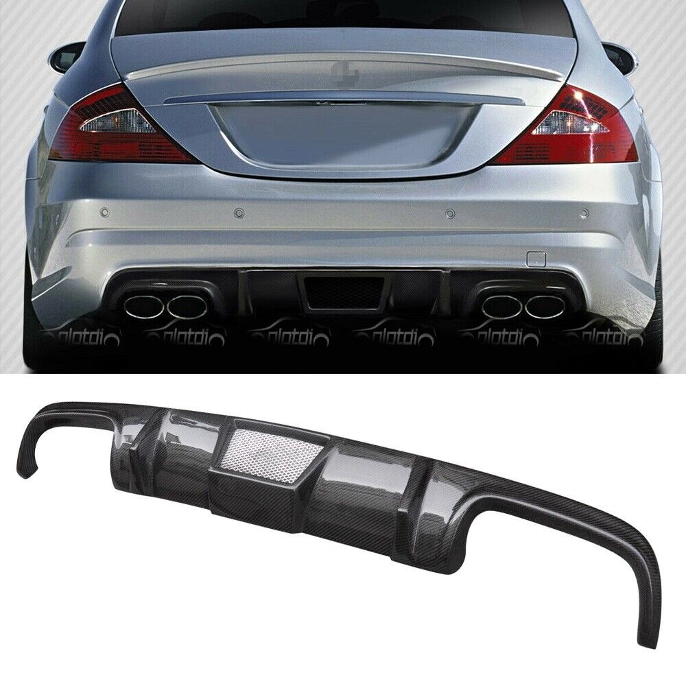 Carbon Fiber Rear Bumper Diffuser For Mercedes Benz W219 CLS63 CLS55 AMG T Style