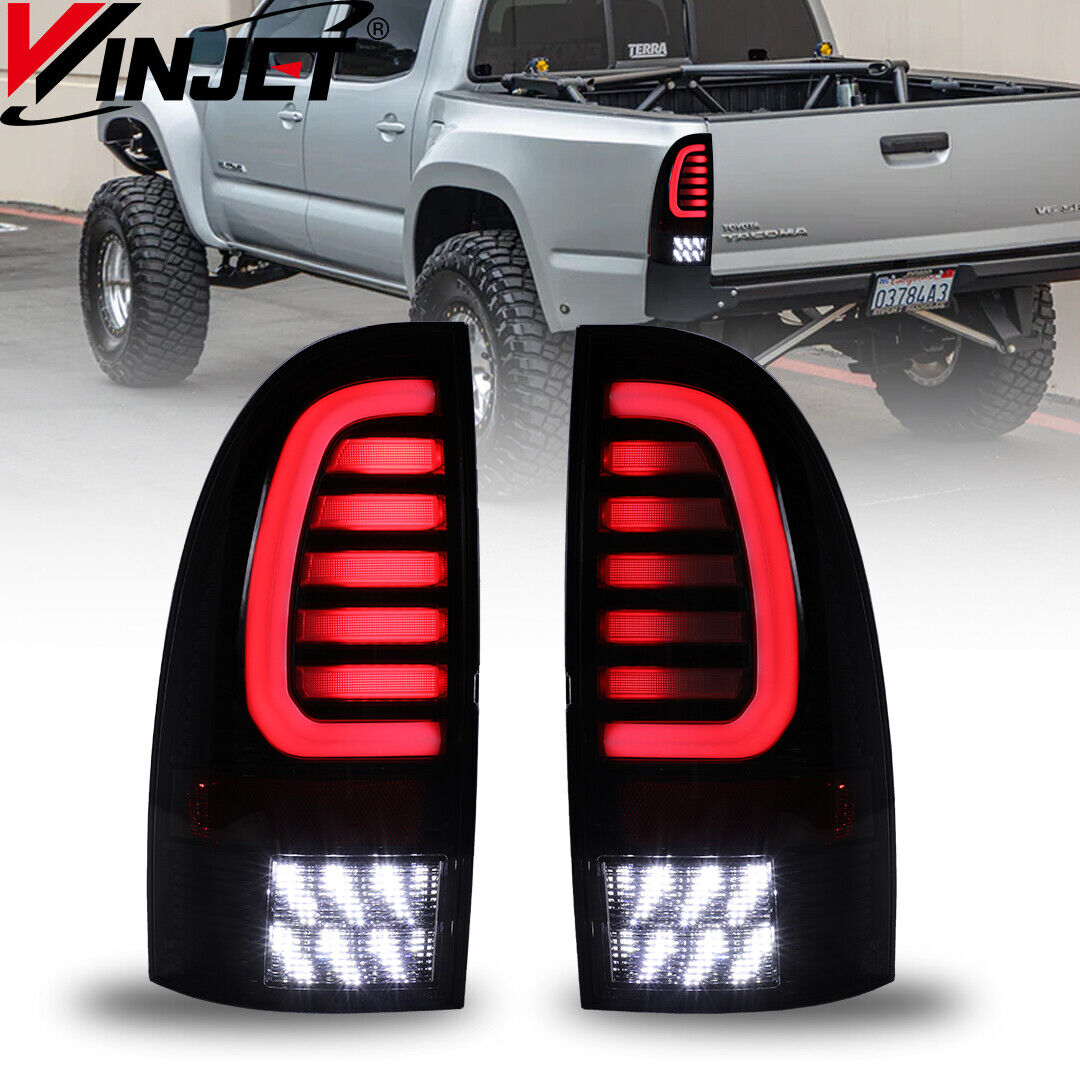 LED Sequential Tail Lights For 2005-2015 Toyota Tacoma Clear Signal Brake Lamps