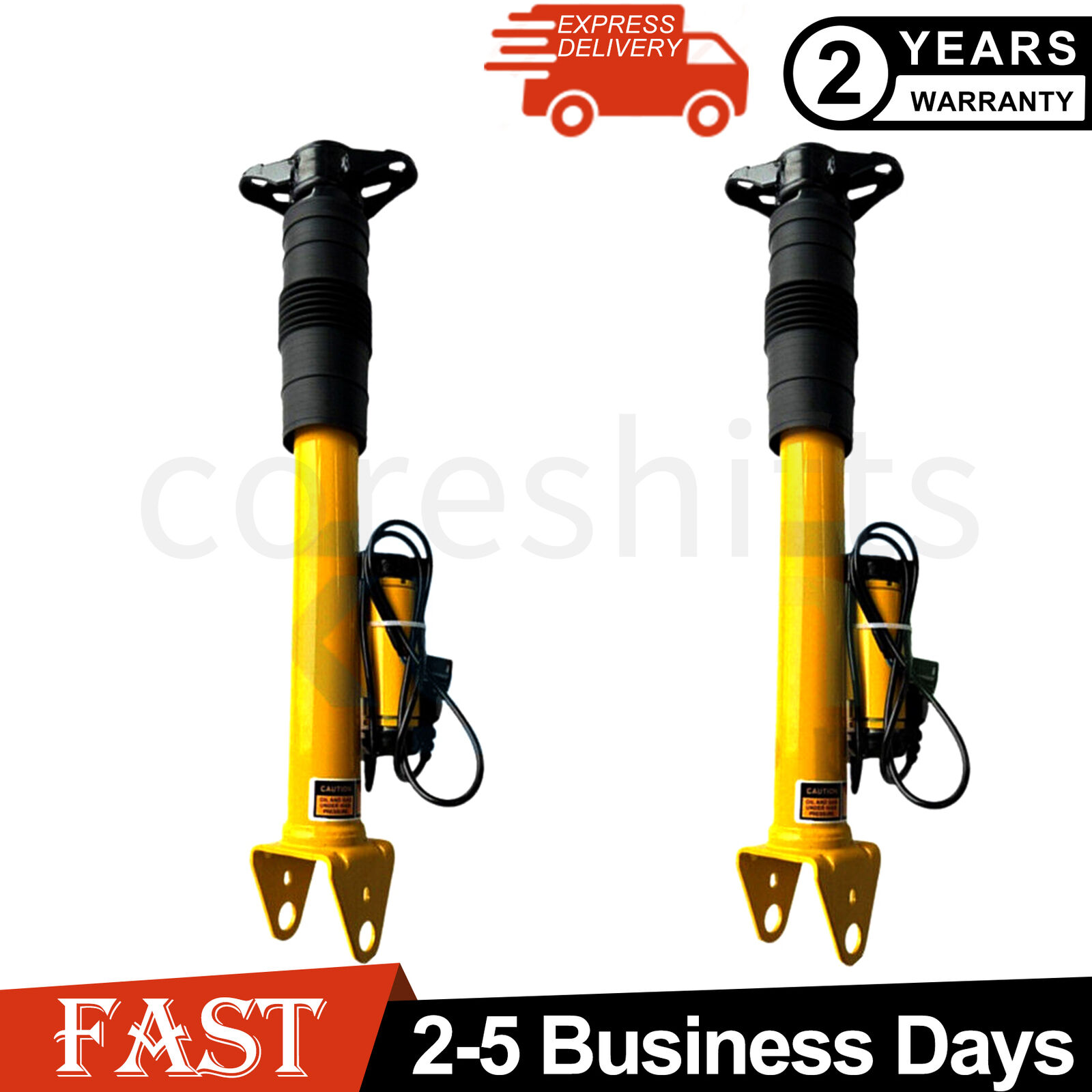 Pair Rear L+R Shock Struts Assembly w/Electric For Jeep Grand Cherokee SRT 12-15