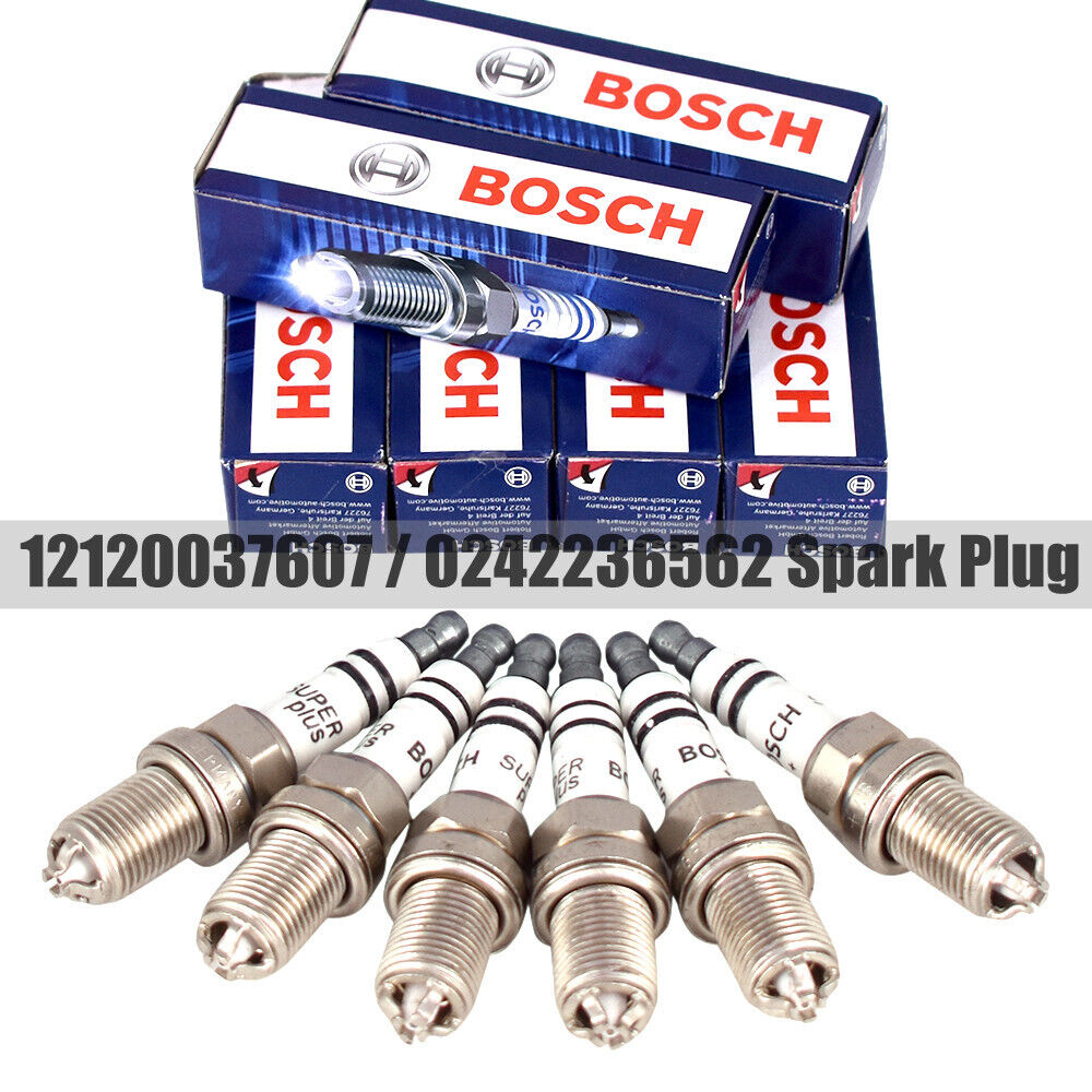 6Pcs Spark Plugs Bosch Platinum+4 4417 For BMW E39 E46 E83 E36 E53 12120037607