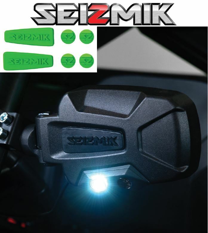 Green Seizmik Pursuit Night Side Mirrors- 2011-2020 John Deere Gator 825i / 855D