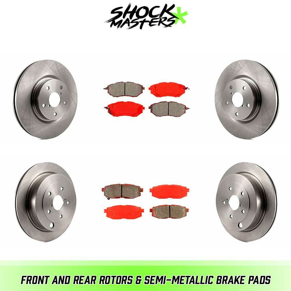 Front & Rear Rotors & Semi-Metallic Brake Pads for 2008-2014 Subaru Tribeca