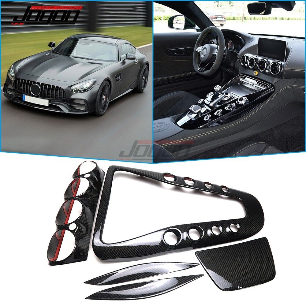 Dry Carbon Console Interior Trims Kit For Benz AMG GT GTS GTC GTR 2016 2017 2019