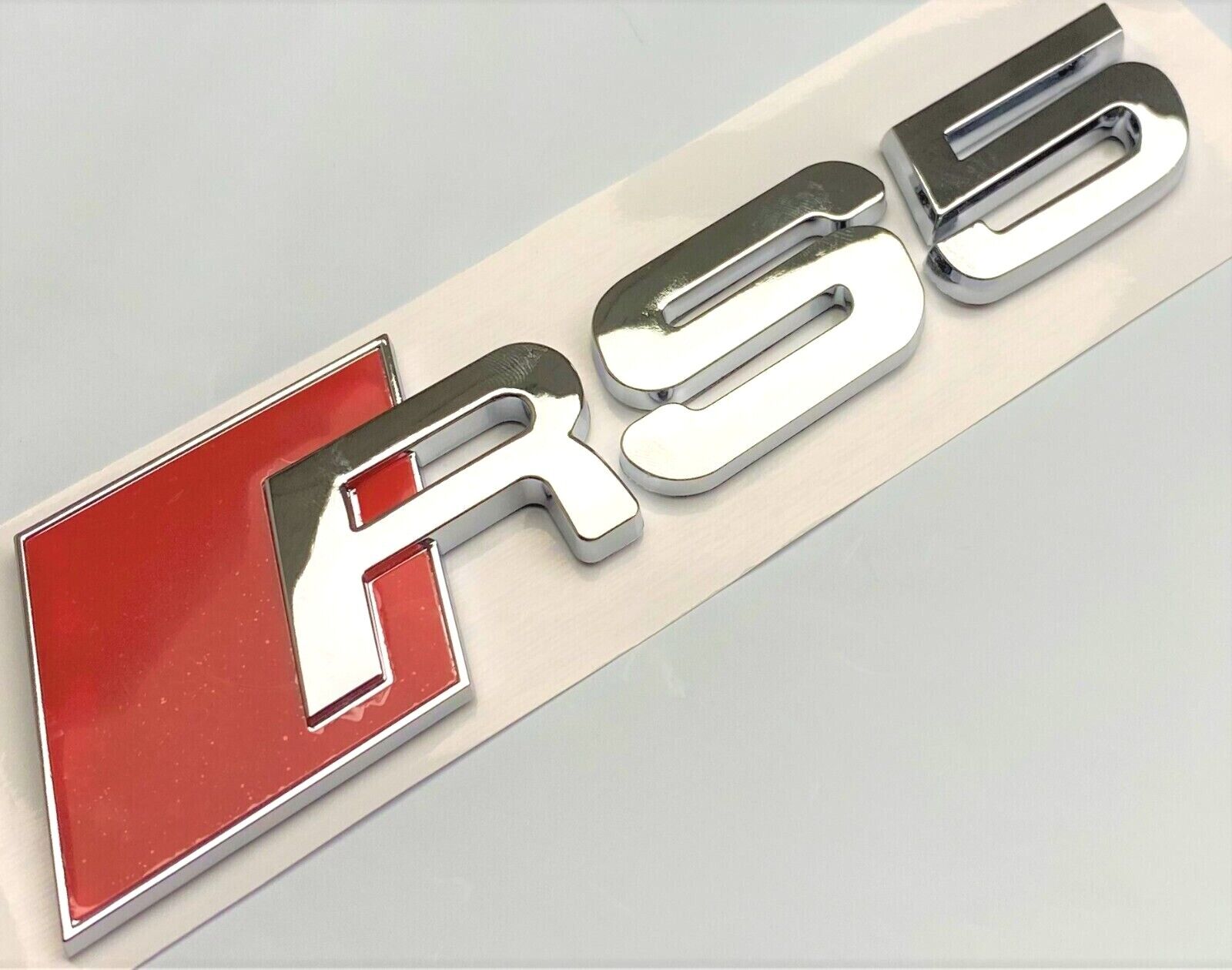 CHROME RS5 FIT AUDI RS5 REAR TRUNK EMBLEM BADGE NAME DECAL LETTER NUMBER