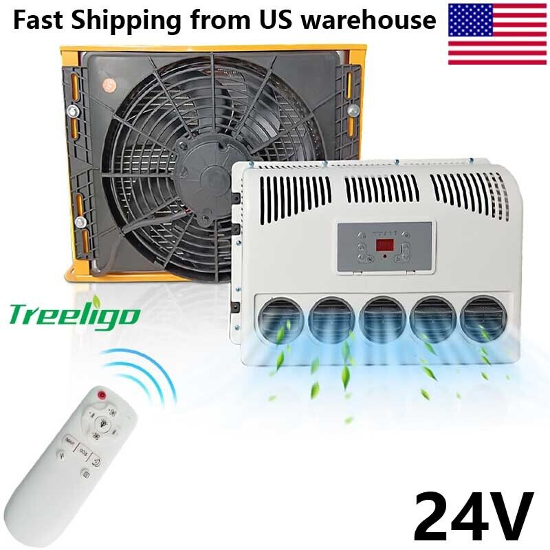 24V Electric Truck Air Conditioner Universal Split A/C Kit fit Engineer Car 